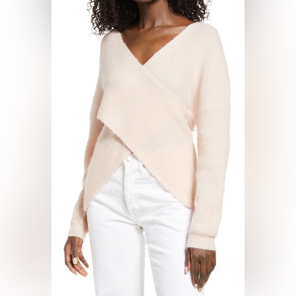 Nordstrom Sweaters - Nordstrom Open Edit Wrap Tan Knit Sweater Size XL